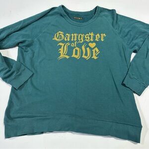 Loveworn Teal Gangster of Love Sweatshirt